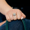 Bague 53 Bague marguerite or blanc et diamants 58 Facettes EPI1066