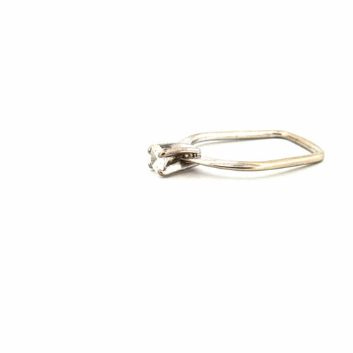 Bague 48 Solitaire Or Blanc et diamant 58 Facettes 72-GS37666
