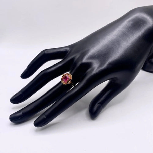 Bague 49 Solitaire Or Jaune Rubis 58 Facettes