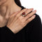Bague 52.5 vintage Art Déco Cornaline Bague Filigrane Coeur Émail Graine Perle 58 Facettes G12334
