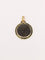 Pendentif AUGIS - Médaille amour ronde striée or jaune diamant rubis 58 Facettes J501