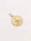 Pendentif Médaille amour Augis ronde Plus qu’hier moins que demain or jaune rubis 58 Facettes J498