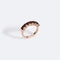 Bague 16 / Oro Rosa Anello “Rivierè” con granati 58 Facettes ANL642