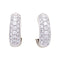 Boucles d'oreilles Créoles or blanc et diamants. 58 Facettes 33864