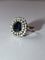 Bague 50 Bague Or Blanc Saphir double entourage Diamants 58 Facettes 577