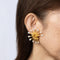 Boucles d'oreilles Boucles d'oreilles Ilias Lalaounis en perles, grandes de 3,8 cm, bijoux byzantins vintage en or 18 carats 58 Facettes G13581
