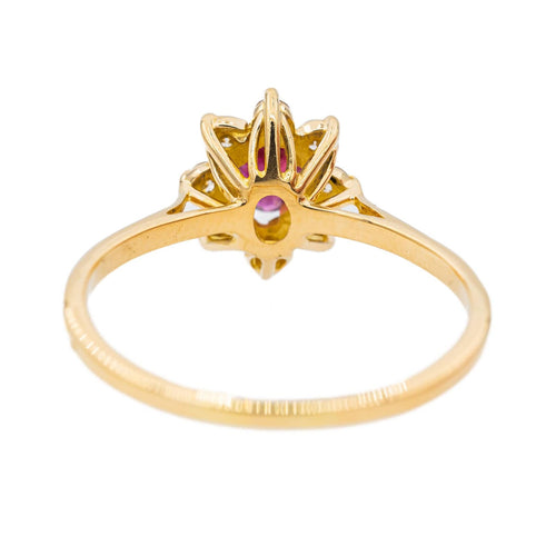 Bague 58 Bague Pompadour Or jaune Saphir rose 58 Facettes 3241062CN