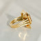 Bague 53 Bague vintage en or jaune avec une grande citrine – motif architectural 58 Facettes