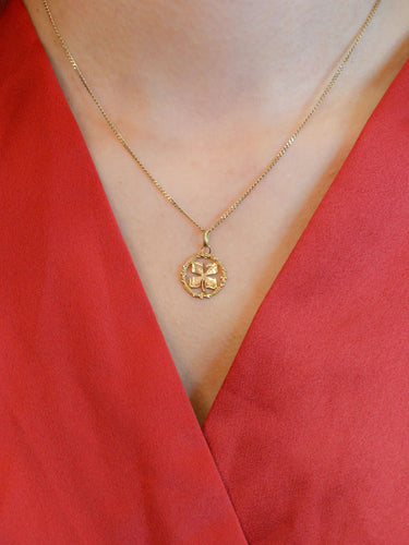 Pendentif Pendentif trèfle 4 feuilles or jaune 58 Facettes 1087.7
