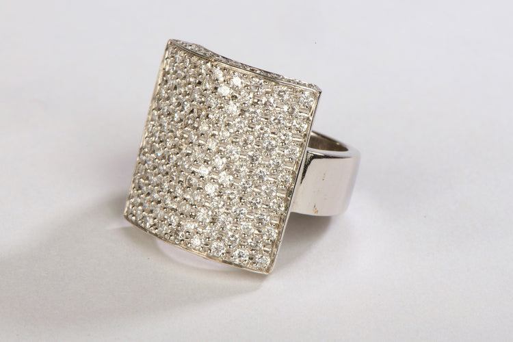 Bague 56 Bague Or blanc Diamant 58 Facettes 06118CD