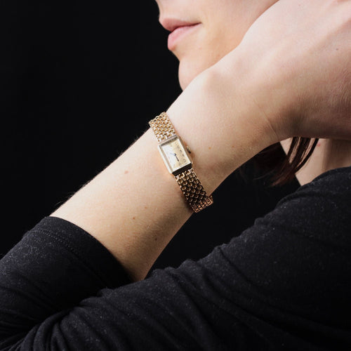 Montre Montre Jaeger Le Coultre en or vintage 58 Facettes 23-207