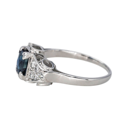 Bague 54 Bague Platine Saphir, Diamant 58 Facettes 4425766CN