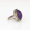 Bague 51 Bague Art Déco vintage en or blanc, améthyste, turquoise et émail 58 Facettes G14148