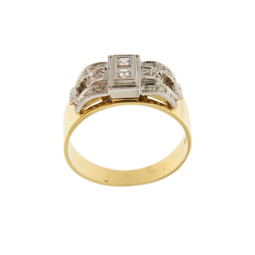 Bague Bague deux ors et diamants 58 Facettes 30163