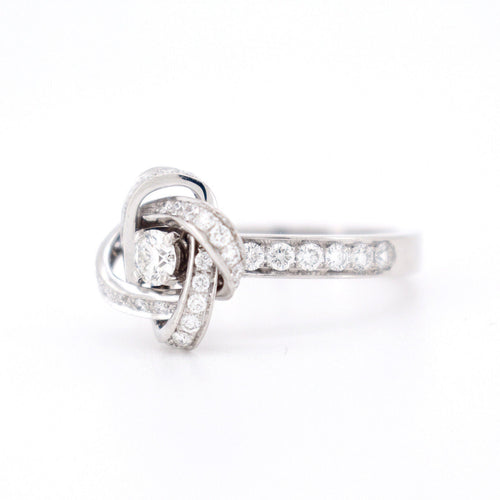 Bague 54 BOUCHERON - Collection Pivoine - Bague or blanc et diamants 58 Facettes 402