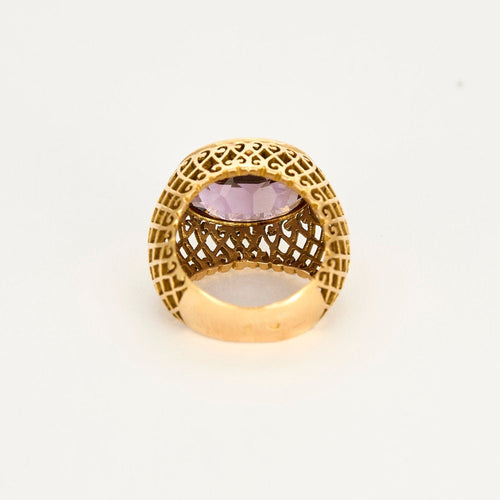 Bague 49,5 Bague dome or jaune et améthyste 58 Facettes PER1463