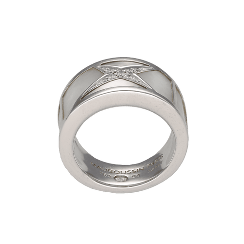 Bague 50 Bague Mauboussin Étoile Beauté en or gris 18K avec nacre et diamants – Taille 50 58 Facettes