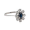 Bague 57 Bague Pompadour Or blanc Saphir, Diamant 58 Facettes 3754270CN