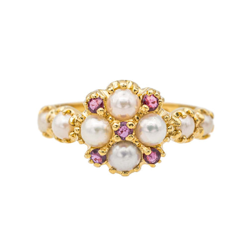 Bague 56 Bague Or jaune Perle, Rubis 58 Facettes 4061711CN