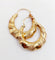 Boucles d'oreilles Créoles art déco or rose 58 Facettes A05375