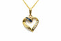 Pendentif Pendentif contemporain or jaune serti de saphirs et de diamants taille brillant (+-0.057ct) 58 Facettes 22985