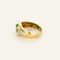 Bague 54 Bague en or jaune et or gris, émeraude et diamants 58 Facettes EPI1313