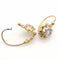Boucles d'oreilles dormeuses or jaune et blanc diamants 58 Facettes