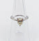 Bague 48.5 Bague solitaire or blanc et diamant Fancy Light Yellow, certificat AIG 58 Facettes A05697