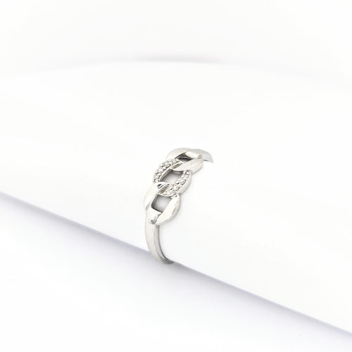Bague 48 Bague en or blanc et diamants 58 Facettes 30085