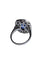 Bague 53 Bague en or blanc 18k saphir et diamants 58 Facettes