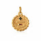 Pendentif AUGIS - Médaille “+ qu’hier – que demain” en or rouge à bordure torsadée 58 Facettes