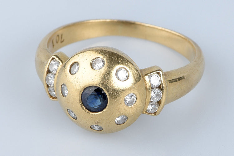 Bague 60 Bague en or jaune saphir et diamant 58 Facettes BGDSVY63