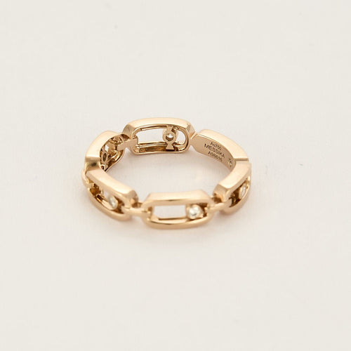 Bague 52 MESSIKA - Move Link Multi - Bague en or rose et diamants 58 Facettes 58FC22