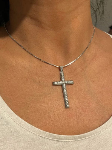 Pendentif CROIX ANCIENNE DIAMANTS 58 Facettes 094781