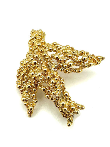 Broche GILBERT ALBERT. Broche or jaune 18K 58 Facettes