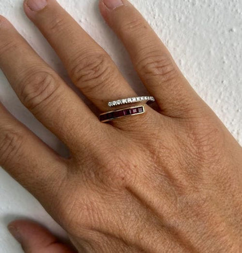 Bague 55 Bague rubis et diamants 58 Facettes 24158