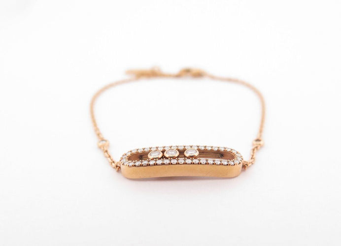 Bracelet bracelet MESSIKA baby move pave 04325 t13-14 en or rose 18k diamants 58 Facettes 270292