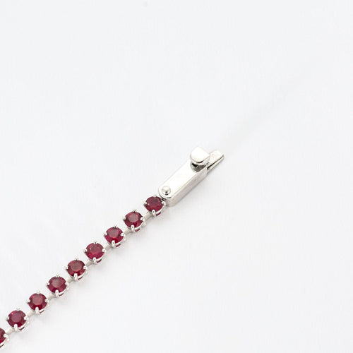 Bracelet Bracelet ligne or blanc et rubis 58 Facettes GULK171