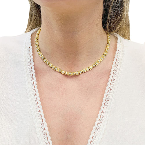 Collier Collier Lalaounis, "Byzantine", or jaune et diamants. 58 Facettes 34674