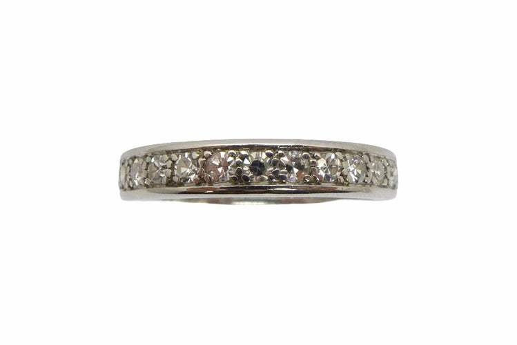 Bague 53 Alliance Platine Diamants 58 Facettes 00036001