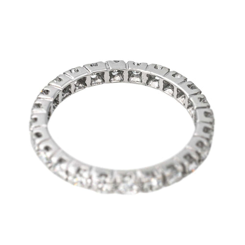 Bague 53 Bague  Alliance tour complet  Or blanc Diamant 58 Facettes 4137644CN