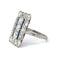 Bague 51 Bague style Art Déco en platine avec diamant et saphir 58 Facettes