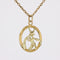 Pendentif Pendentif ancien feuilles de gui or vert et perle fine 58 Facettes 24-145