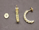 Boucles d'oreilles Demi-Créoles Or Jaune Pavées Diamants 58 Facettes A7037