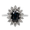 Bague 57.5 Bague Pompadour Or blanc Saphir 58 Facettes 2927184CN