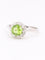 Bague 53 Bague péridot entourage diamants 58 Facettes 1174.6