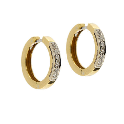 Boucles d'oreilles Boucles d'oreilles créoles avec diamants 58 Facettes 32166