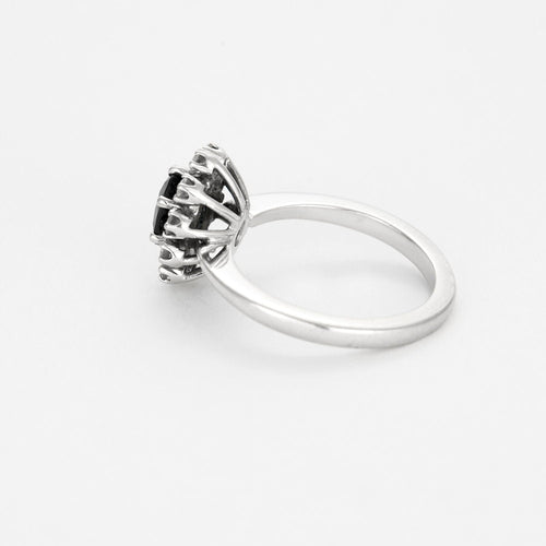 Bague 54 Bague marguerite saphir et diamants 58 Facettes GU211