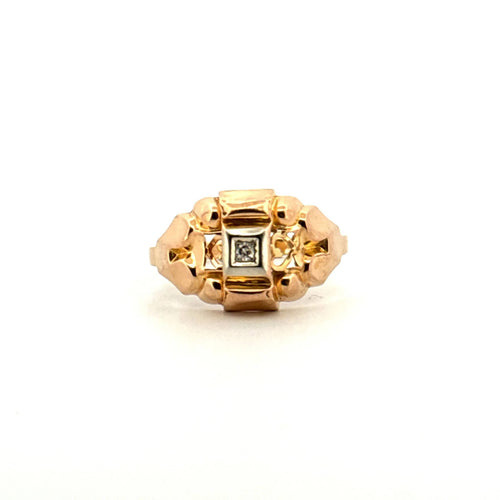 Bague 59 Bague Tank Or Jaune 18k & Diamant 58 Facettes 65-GS35530