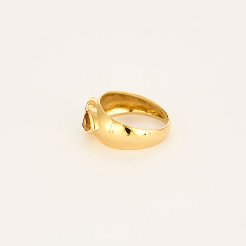 Bague 51 Bague Jonc 2 Coeurs or jaune 58 Facettes